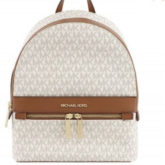 MICHAEL KORS Kenly Medium Backpack Signature Vanilla Bag - Picture 3 of 16